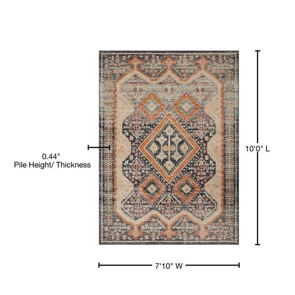 Loloi Jocelyn Navy/Multi 7 ft. 10 in. x 10 ft. Transitional 100