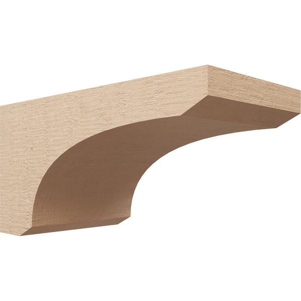 Ekena Millwork 12 in. x 12 in. x 24 in. Wide Legacy Rough Cedar Woodgrain TimberThane Corbel, Primed Tan