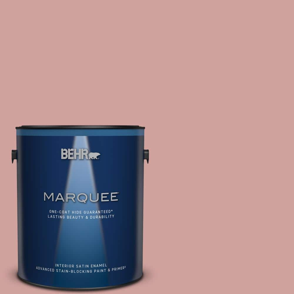 BEHR MARQUEE 1 gal. #S150-3 Rose Pottery One-Coat Hide Satin Enamel  Interior Paint & Primer 745001 - The Home Depot