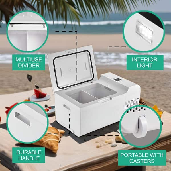 Equator 0.7 cu.ft. Portable Casters Rolling Fridge-Freezer Frost