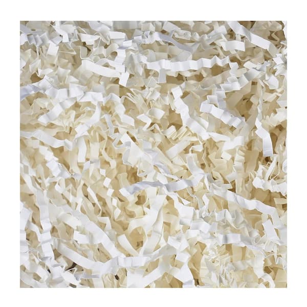 N/A 2.2 lb. High Capacity White Crinkle Paper Filler for Gift Baskets Birthdays Weddings Christmas and Craft Projects
