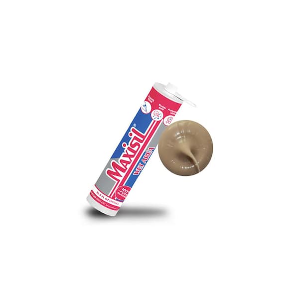 Maxisil 10.5 oz. Beige/Bisque (Sand) Standard Tube Kitchen and Bath Silicone Sealant Tube (Each)