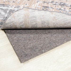 Comfort Plus Hard Surface Flooring 0.25 in. Pile Gray/Brown 4 ft. x 6 ft. Rug Pad
