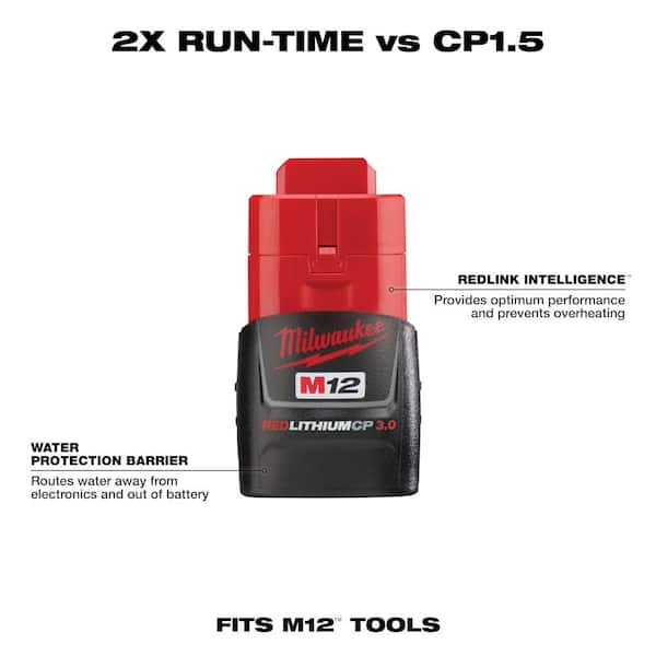 M12 12-Volt 3.0Ah Lithium-Ion Compact Battery Pack