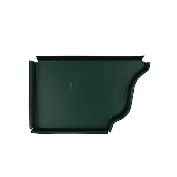 Amerimax Home Products 5 in. Grecian Green Aluminum K-Style Left End Cap