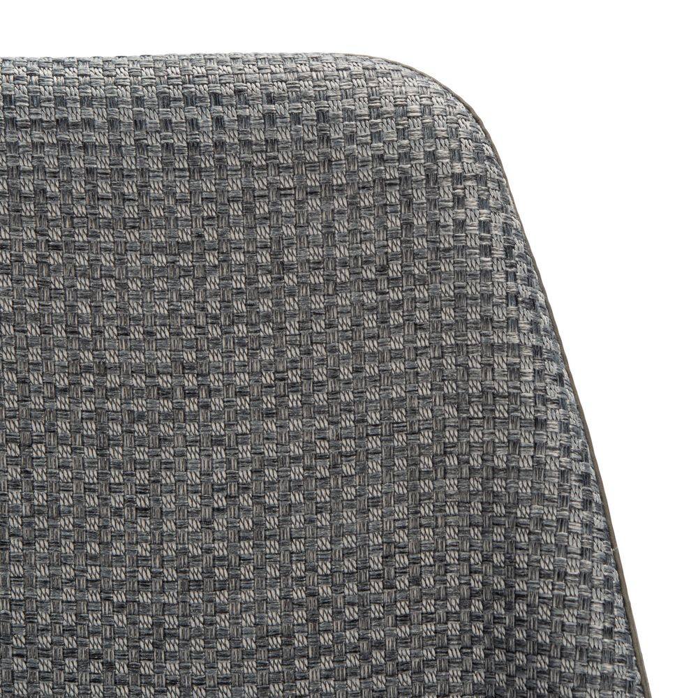 Adjustable Saddle Style Gray Leather & Metal Bar Stool