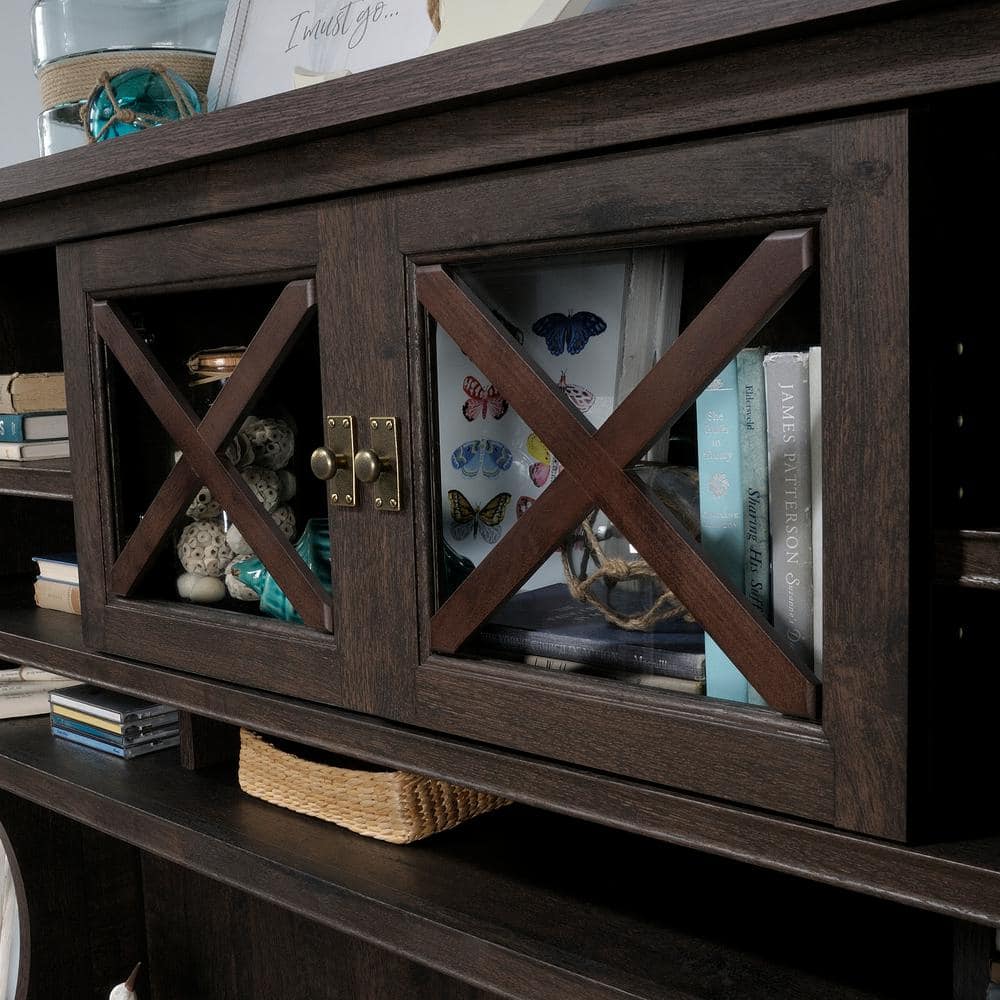 Costa Coffee Oak Large Hutch with Glass Doors
