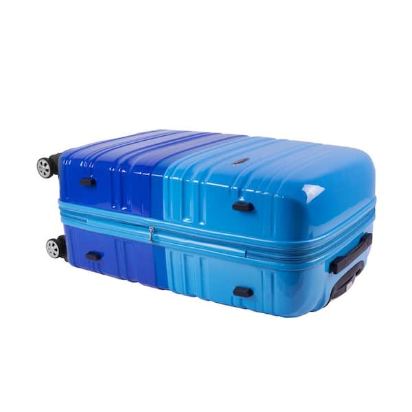 Rockland 2Tone Blue 20 in. Expandable Hardside Spinner Carry on