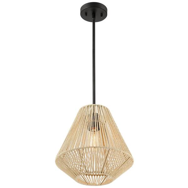 Savannah Adjustable Wall Light with Small Bell Rattan Shade