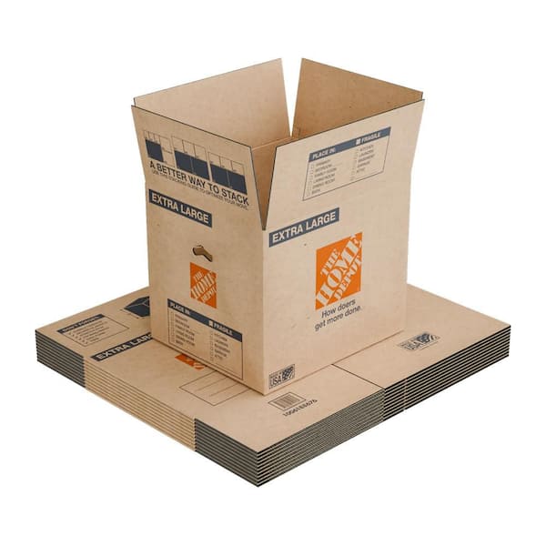 The Home Depot - 24 in. L x 20 in. W x 21 in. D Extra-Large Moving Shipping and Packing Box with Handles