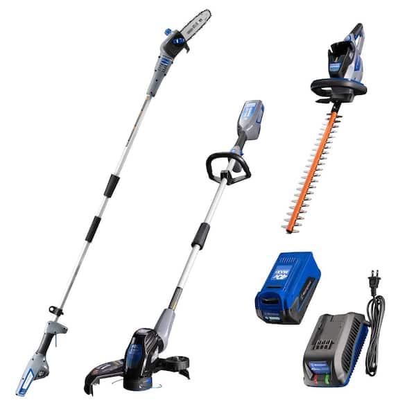 Westinghouse 40V String Trimmer, Hedge Trimmer, and Pole Saw with 40V 2.0 Ah Battery and Battery Charger