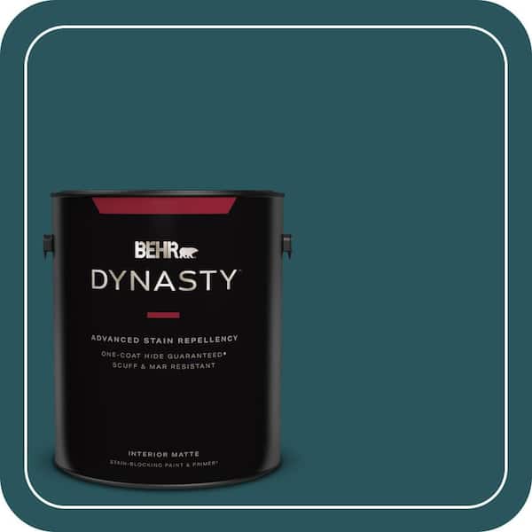 BEHR DYNASTY 1 gal. #MQ6-01 Ocean Abyss One-Coat Hide Matte Interior Stain-Blocking Paint & Primer