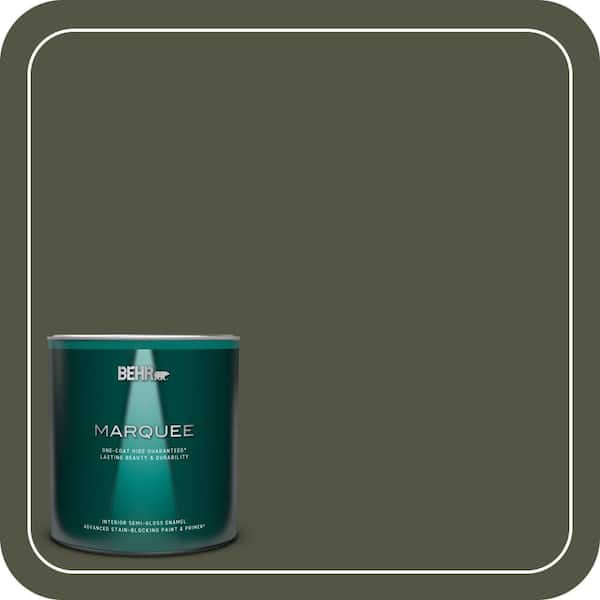 BEHR MARQUEE 1 qt. #ECC-37-3 Freshwater Marsh Semi-Gloss Enamel Interior Paint & Primer