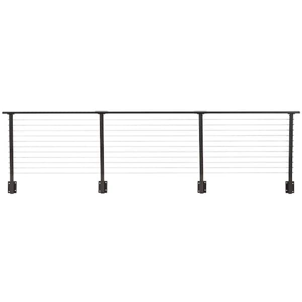 18 ft. Deck Cable Railing, 36 in. Face Mount in Bronze