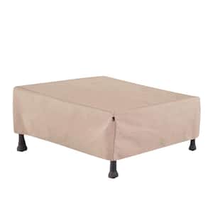 Chalet Water Resistant Outdoor Patio Coffee Table/Ottoman Cover, 48 in. L x 25 in. D x 18 in. H, Beige
