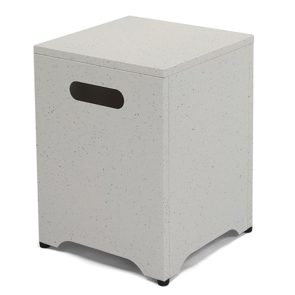 Patio White Metal Side Table