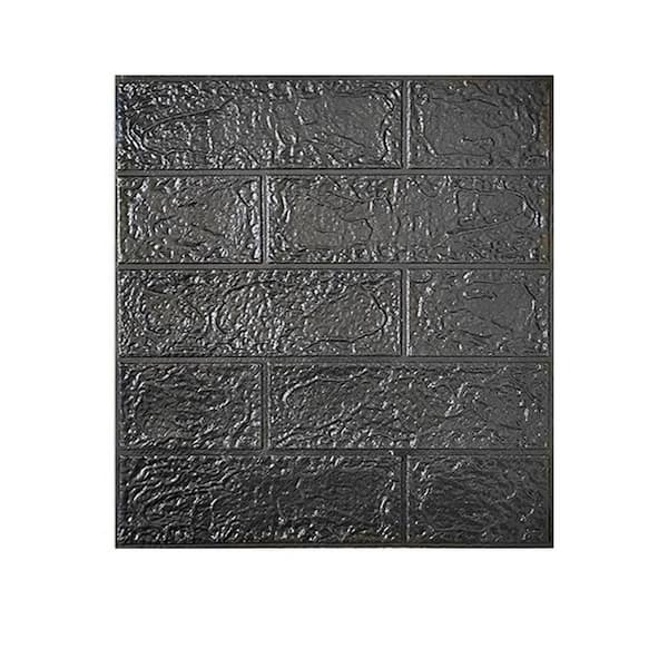 3D Foam Brick Wall Panels, Self-Adhesive, Waterproof, 20 Pack, Black