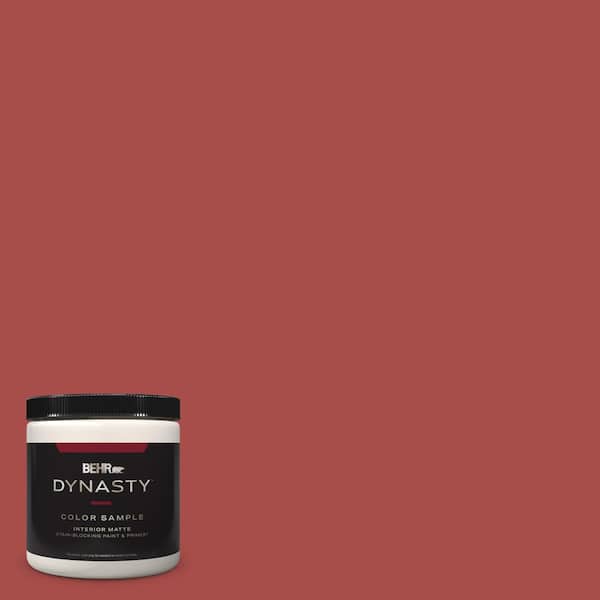 BEHR DYNASTY 8 oz. Home Decorators Collection #HDC-CL-09 Persimmon Red Matte Stain-Blocking Interior/Exterior Paint & Primer Sample