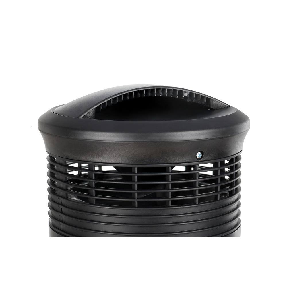 Black 1500W Electric Forced Air Heater with Thermostat