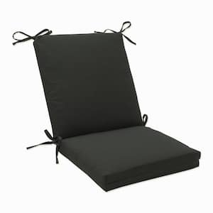 Solid Outdoor/Indoor 18 in W x 3 in H Deep Seat, 1-Piece Chair Cushion and Square Corners in Black Fortress