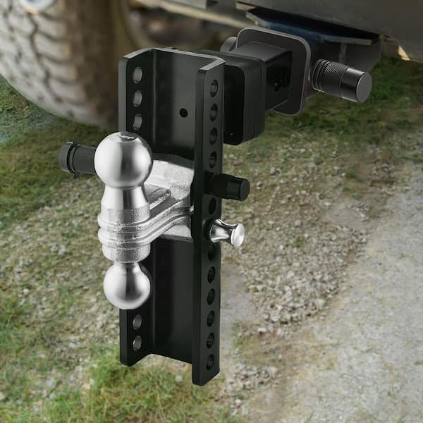 Adjustable Trailer Hitch, 10 in. Drop Hitch Ball Mount, Fit 2.5 in. Receiver, Heavy Duty Trailer Tow Hitch