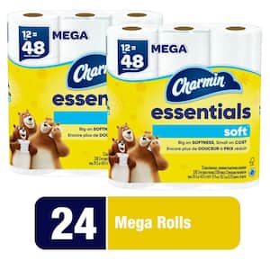 Essentials Soft Toilet Paper (24 Mega Rolls)