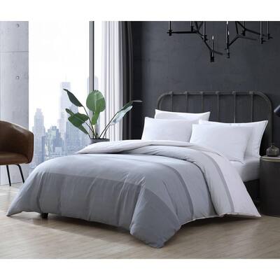 City Scene Tronka Stripe 2 Piece Grey, Kenneth Cole Reaction Mineral Duvet Cover