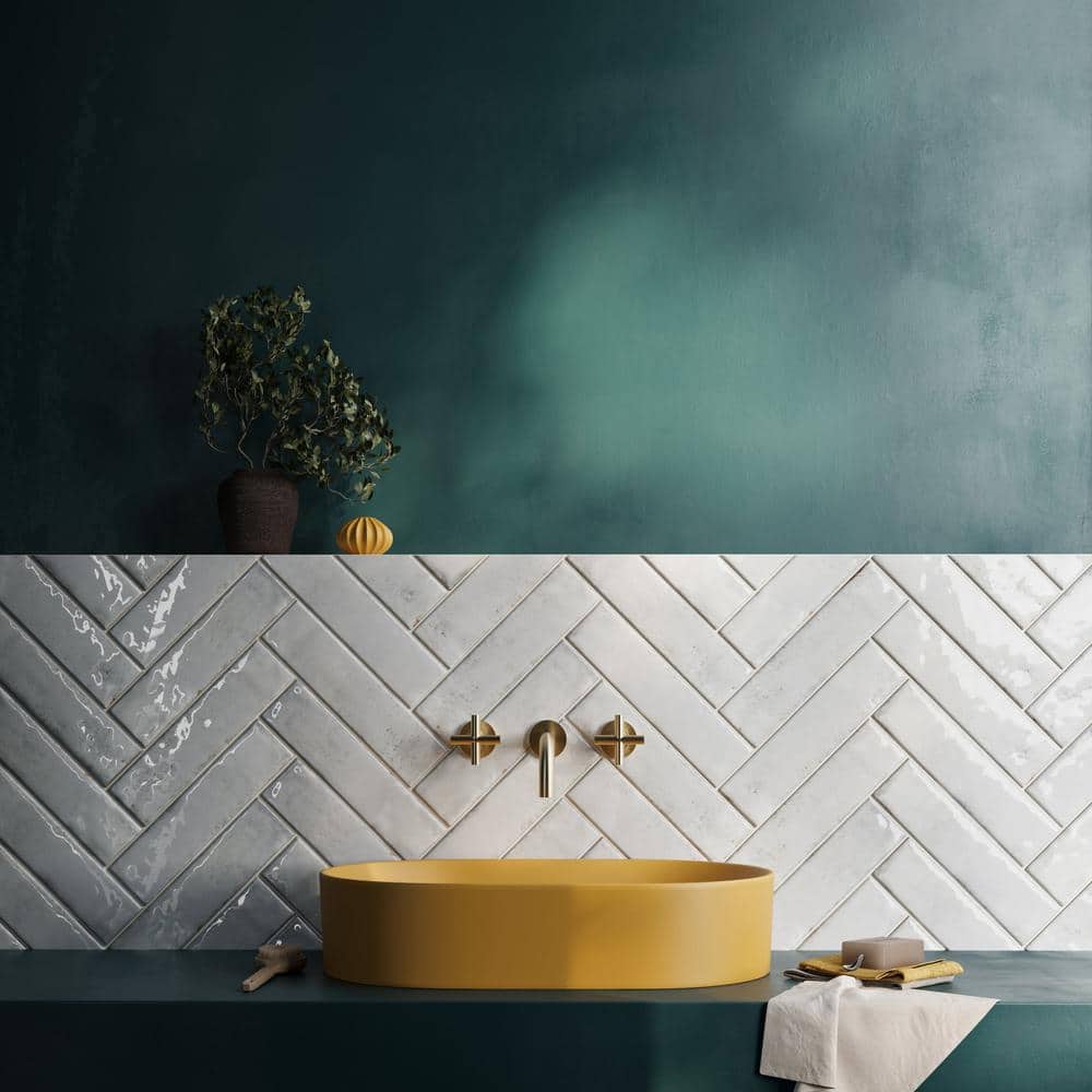 Citadel Polished Gray Ceramic Subway Wall Tile 3x12