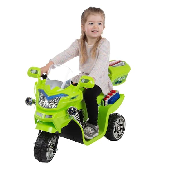 3-Wheel Electric Motorcycle, Green