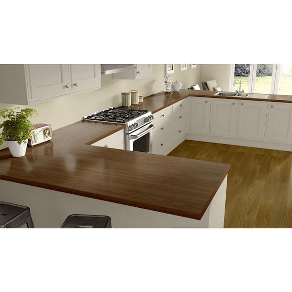 5 ft. x 10 ft. Laminate Sheet in Nepal Teak with Premium FineGrain Finish