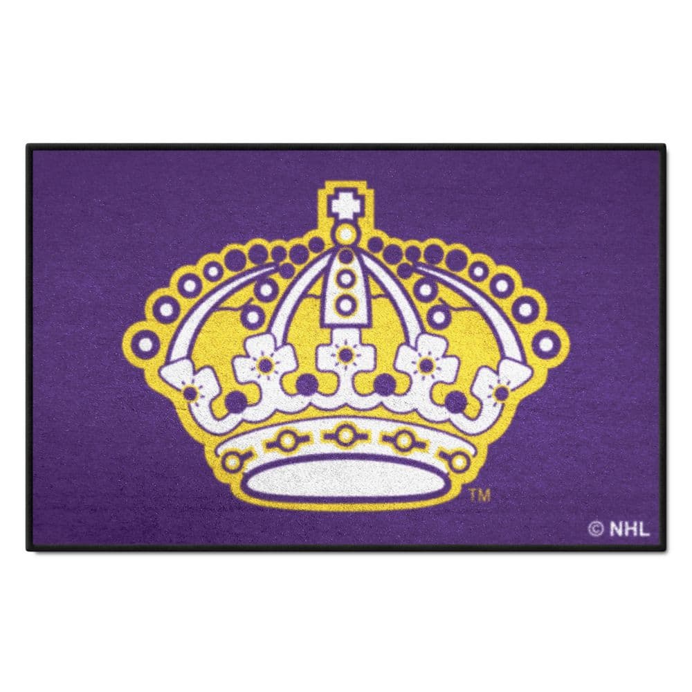 FANMATS NHL Retro Los Angeles Kings Purple 2 ft. Roundel Area Rug