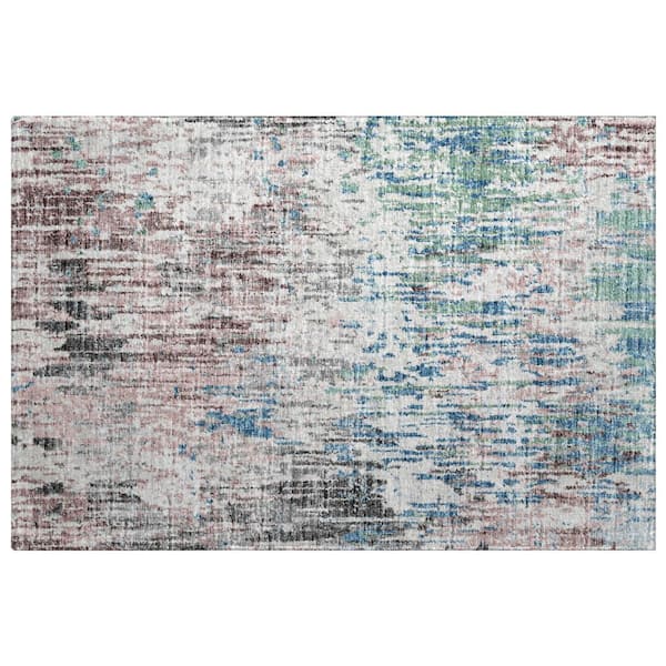 Dream Shag Premium Machine Washable Abstract ADS66 Multi 2 ft. x 3 ft. Accent Rug