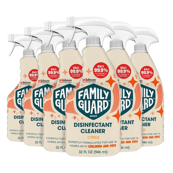 FAMILYGUARD 32 oz. Citrus Disinfectant Trigger All Purpose Cleaner (6-Pack)