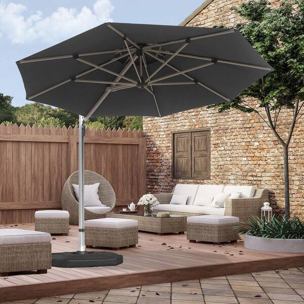 5 cantilever patio umbrella PURPLE LEAF Sunbrella 12FT Outdoor Umbrella Spectrum Denim 1 x 10 x 13 ft Sudzendf 10 ft. Round Cantilever