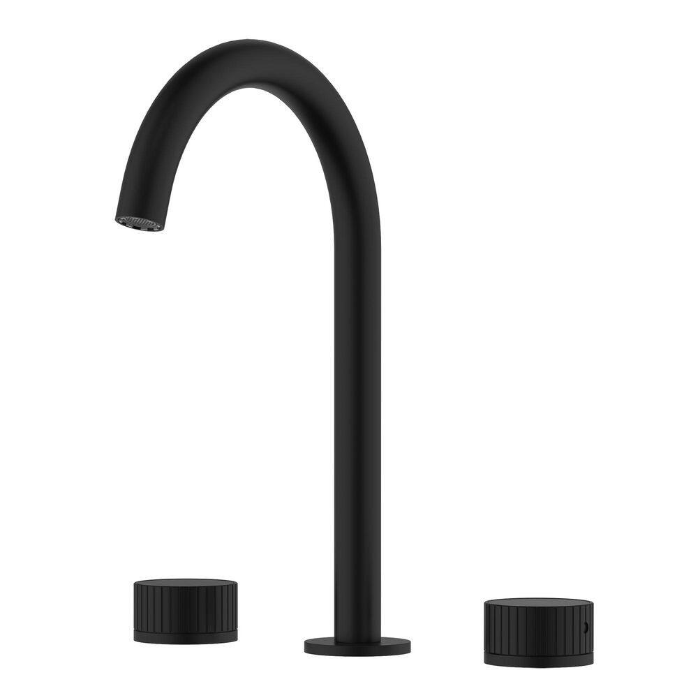 Athena 8 in. Widespread Two Handle High-Arc Bathroom Sink Faucet in Matte Black price history on PriceWatchPro
