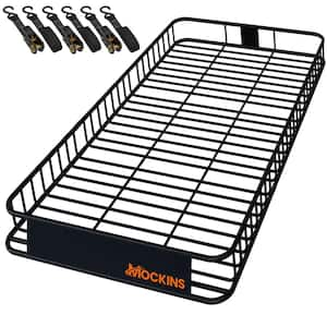 90-in. x 50-in. x 6-in. XXL Roof Rack Basket with Waterproof Ratchet Straps