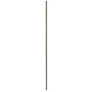 44 in. x 9/16 in. Flat Black Hammered Plain Gothic Hollow Iron Baluster