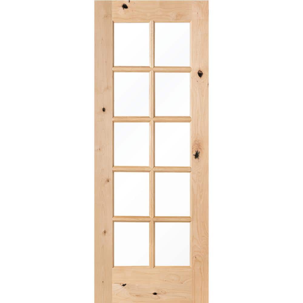 Krosswood Doors 42 in. x 80 in. Rustic Knotty Alder 2 Panel