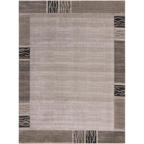 Unique Loom Del Mar Sarah Light Gray 9' 0 X 12' 0 Area Rug 3120439 