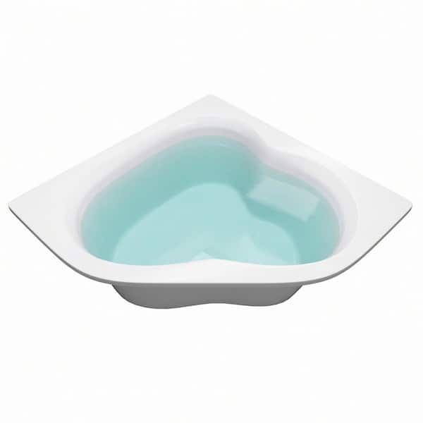 あづ ANZZI 84 in. x 62 in. Acrylic Corner Drop-in Soaking Bathtub with
