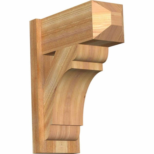 Ekena Millwork 8 in. x 22 in. x 18 in. Olympic Craftsman Rough Sawn Western Red Cedar Outlooker