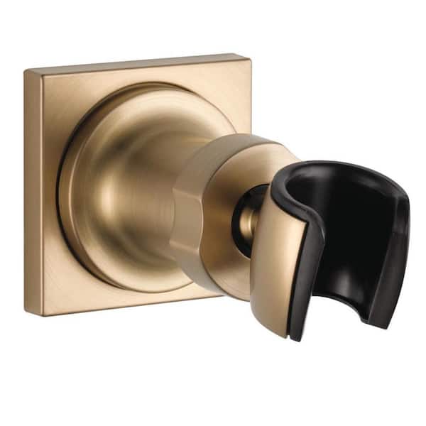 Gold Adjustable Square Wall Mount for Hand Shower in Champagne Bronze