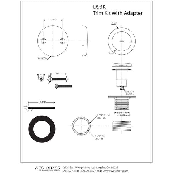 Buy Lasco Bathtub Rapid Fit Tip Toe Drain Stopper 2 In.