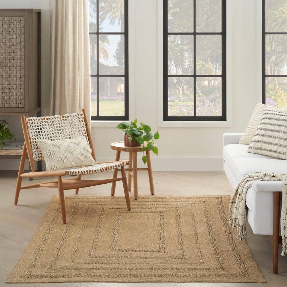 Natural Seagrass Handwoven Rectangular 5' x 7' Indoor/Outdoor Rug