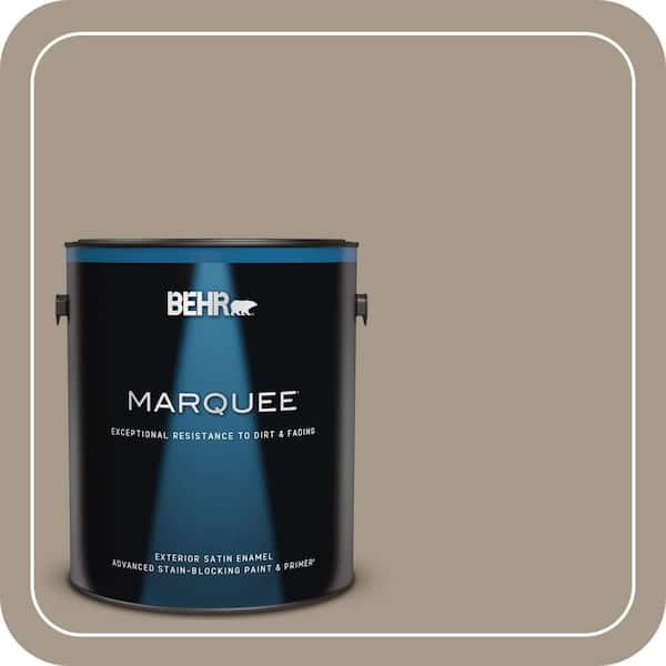 BEHR MARQUEE 1 gal. #BXC-10 Warm Stone Satin Enamel Exterior Paint & Primer