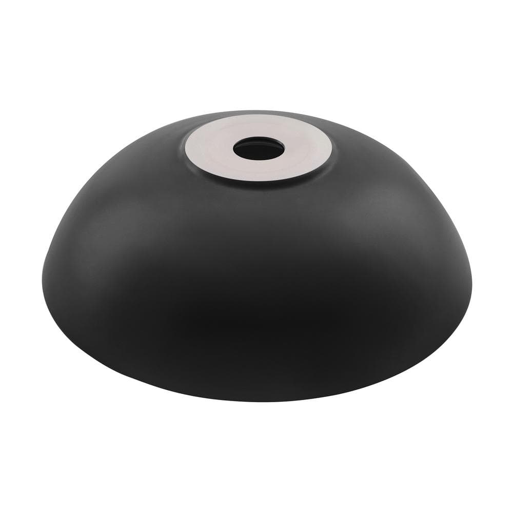 Matte Black Ceramic 15.3" Round Above-Counter Sink