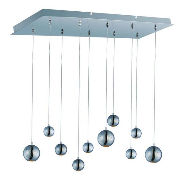 ET2 Polaris 10-Light Polished Chrome LED Pendant