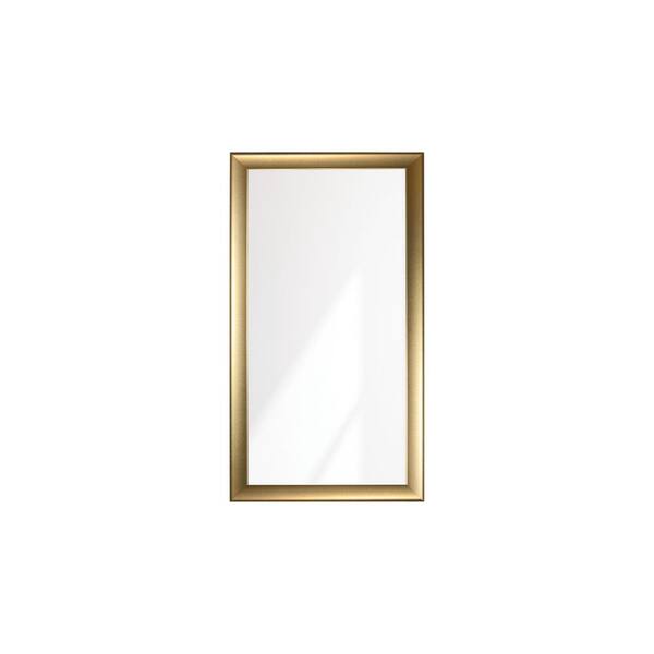 BrandtWorks Modern Swirled Gold Wall Mirror 32 in. W x 60 in. H