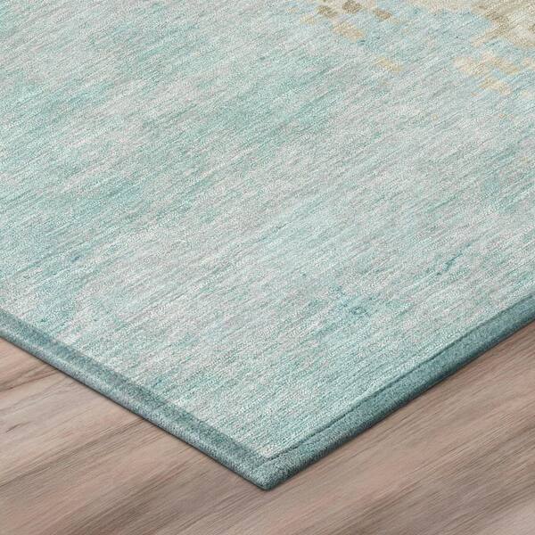 Chantille Machine Washable Indoor/Outdoor Abstract ACN3112 Teal 5 ft. x 7 ft. 6 in. Area Rug