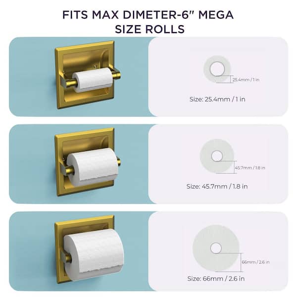 Recessed Toilet Paper Holder - Brushed Nickel - View #2